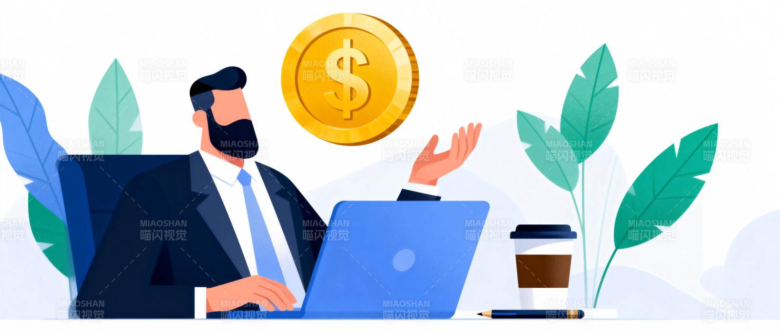 商务人士理财图图片