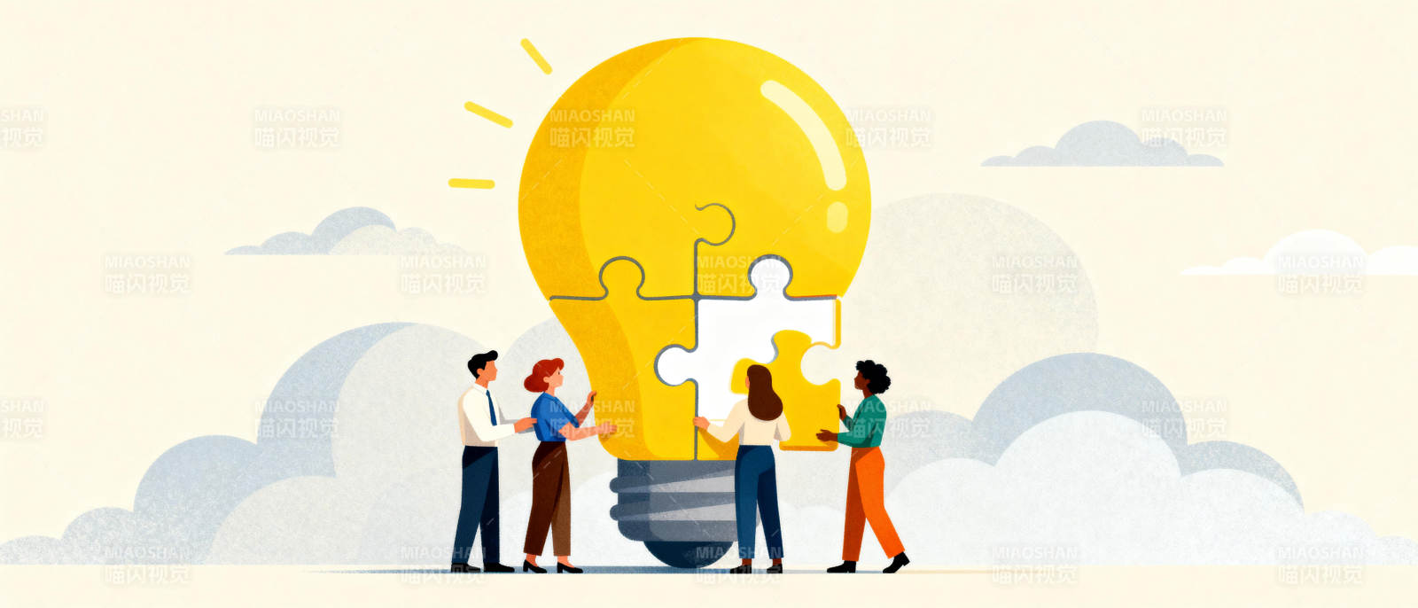团队协作点亮创意图片
