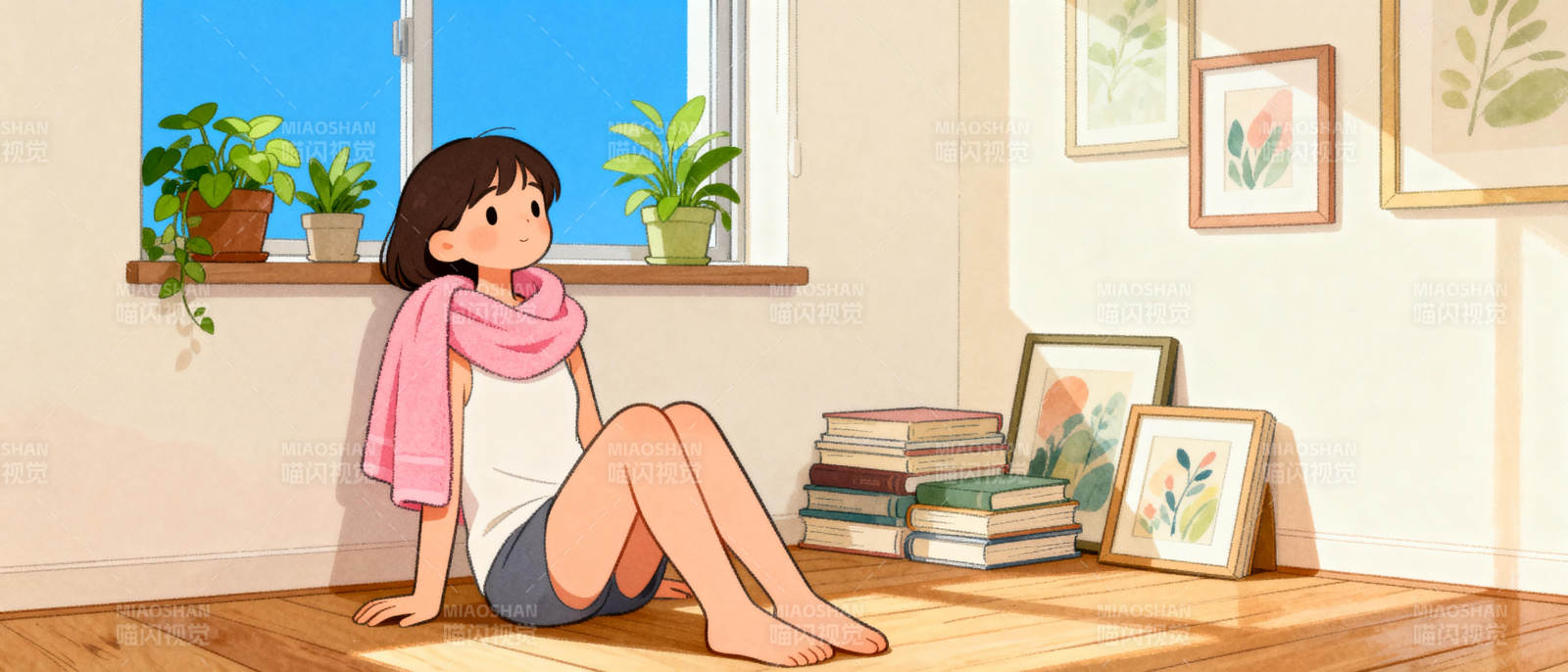 窗边阅读时光图片