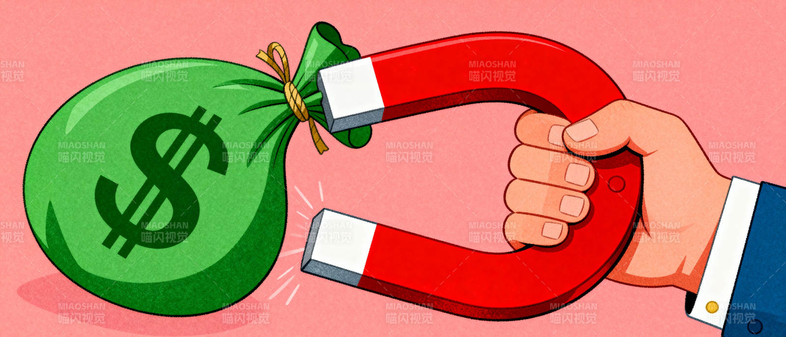 磁铁吸钱袋图片