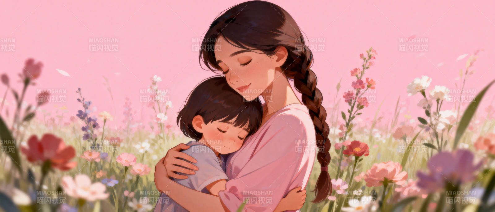 花间母子情图片