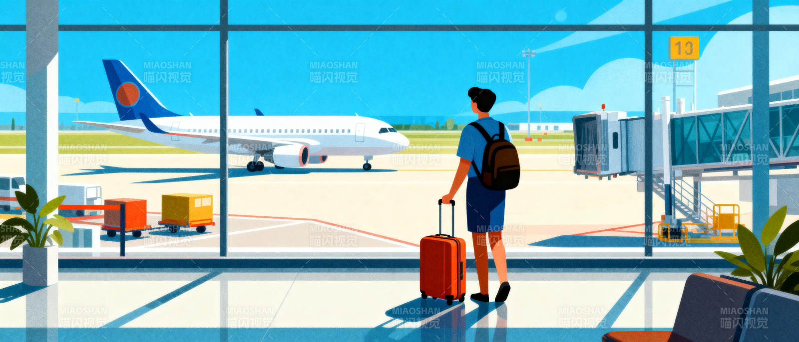机场候机 准备出发图片