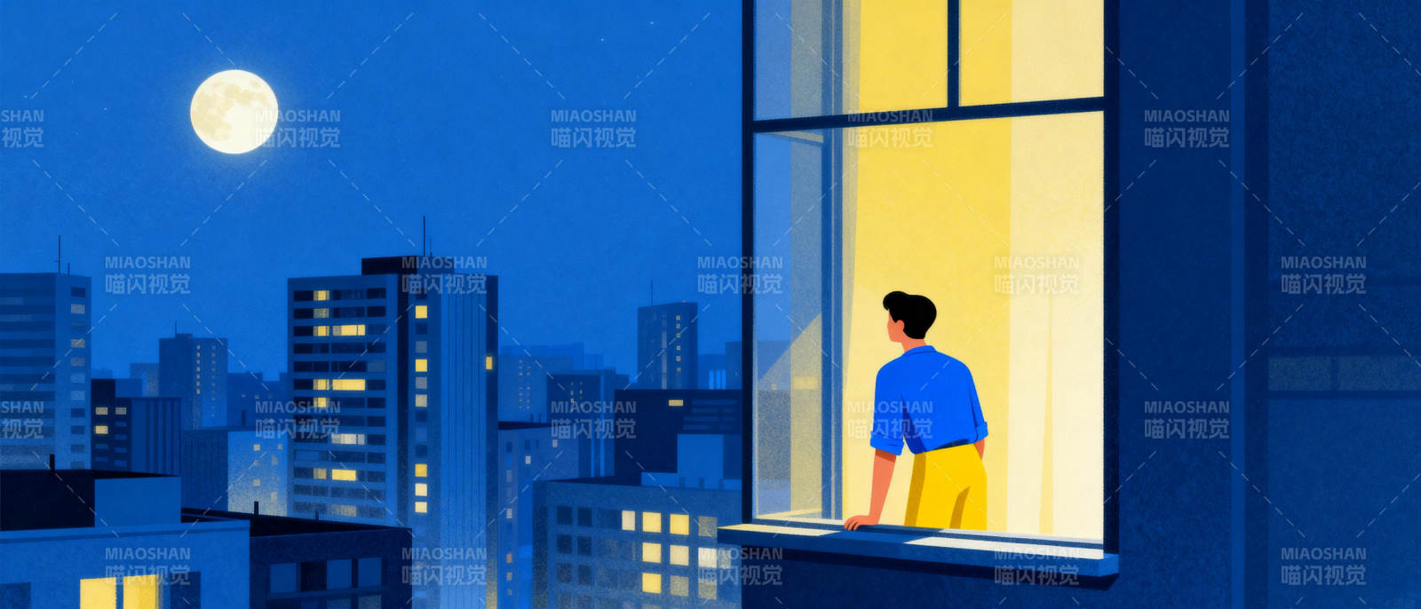 夜望城市灯火图片