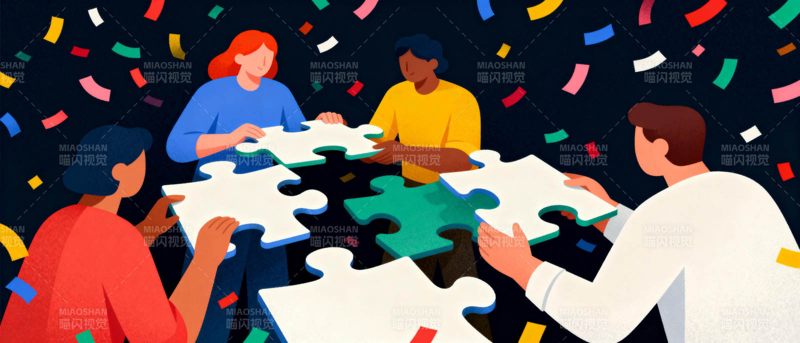 拼图共庆时刻图片
