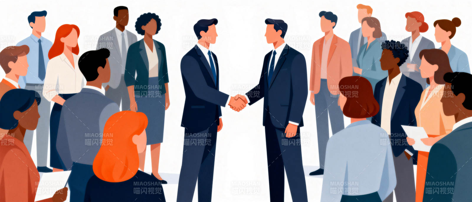 商务握手合作瞬间图片