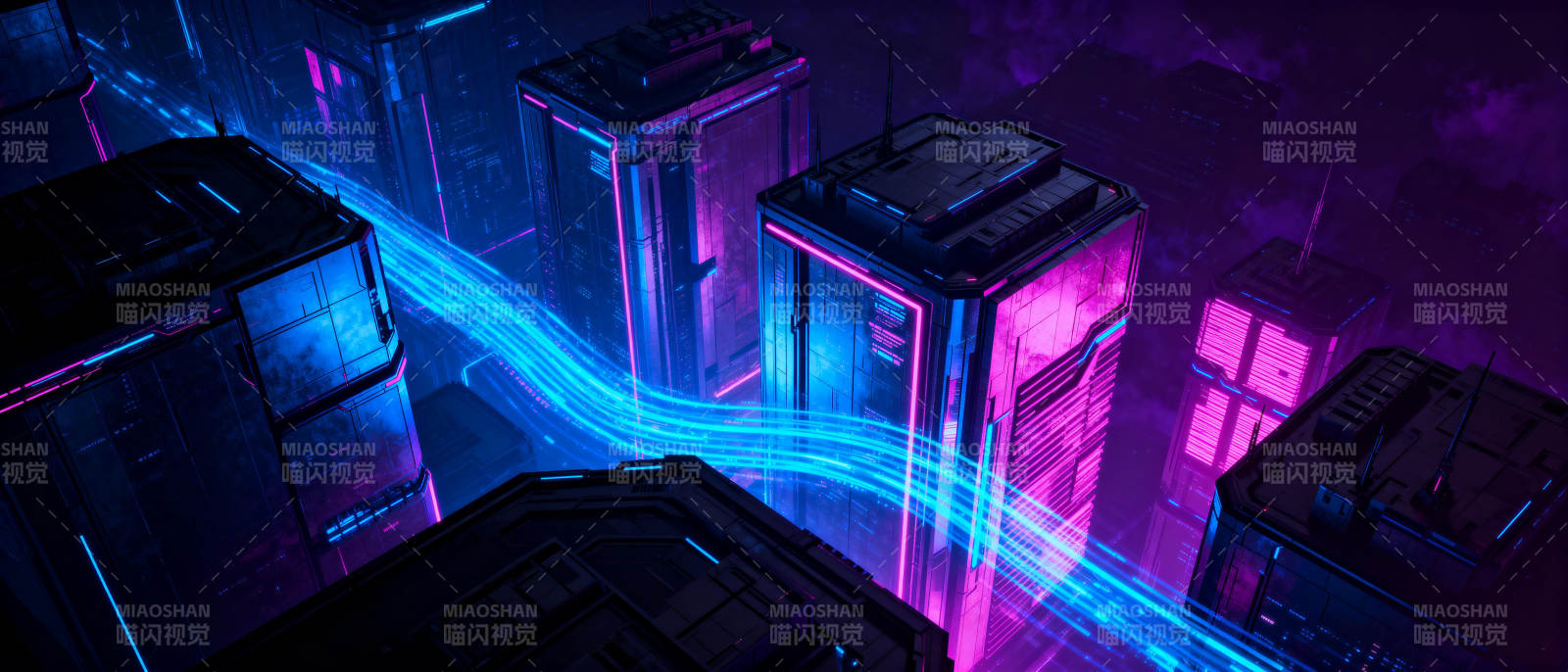 霓虹数据流图片