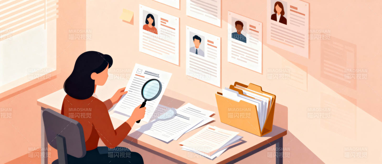 专注工作 细致审查图片