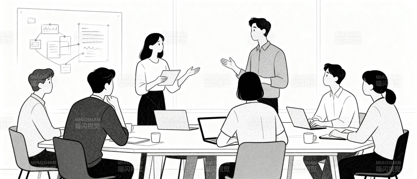团队会议讨论中图片
