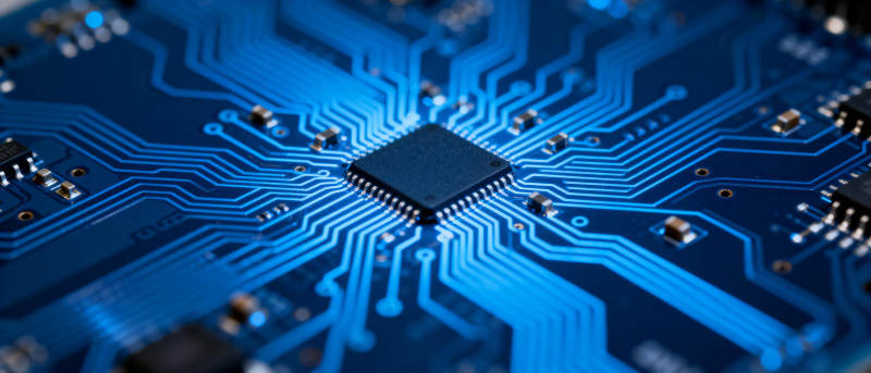 芯片电路特写图片