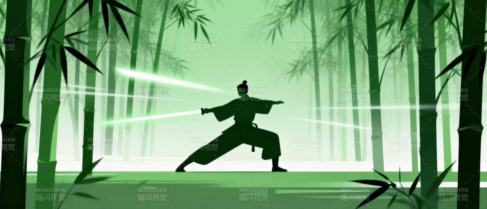 竹林剑影图片