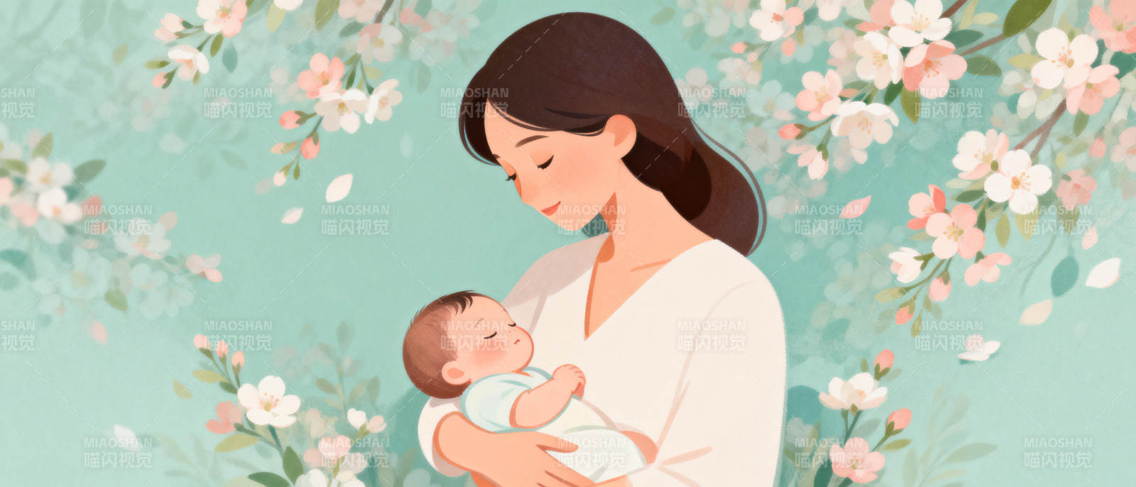 母爱如花绽放图片