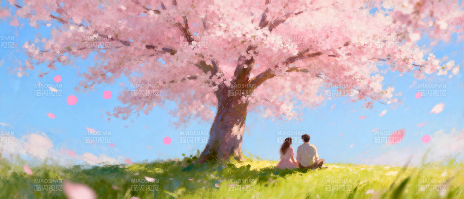 樱花树下共赏春图片