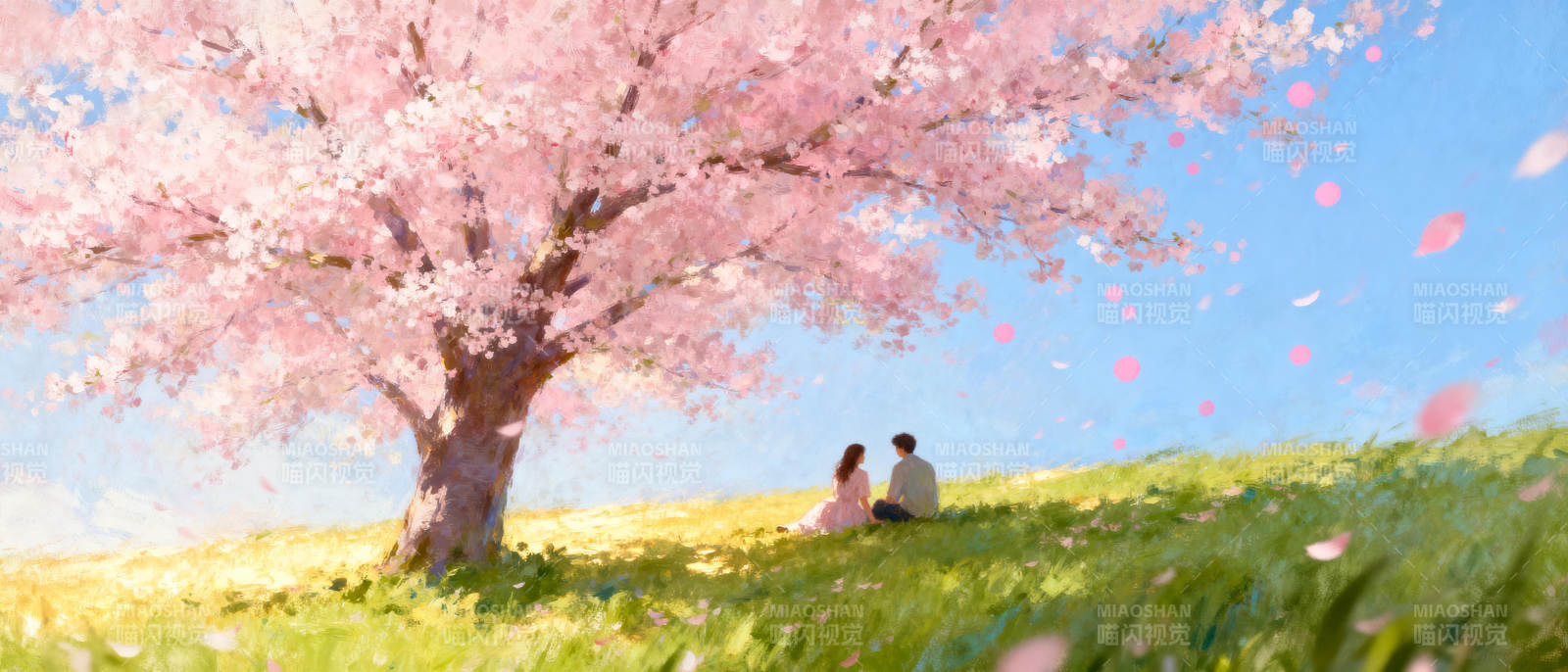 樱花树下共赏春图片
