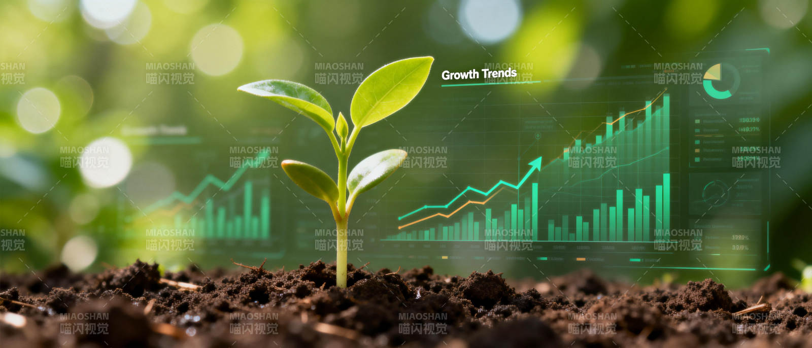 绿色增长趋势图片