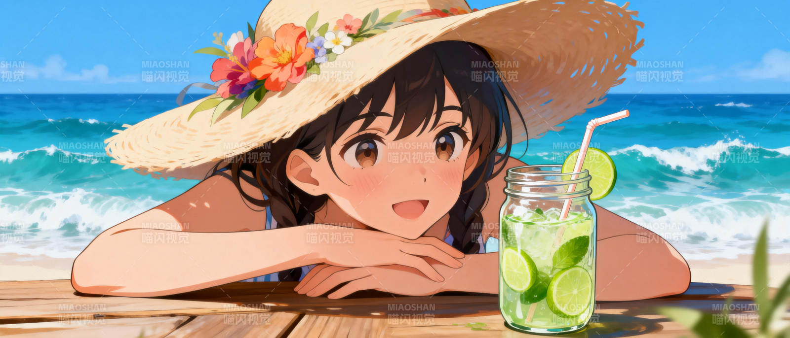 海边清凉时光图片