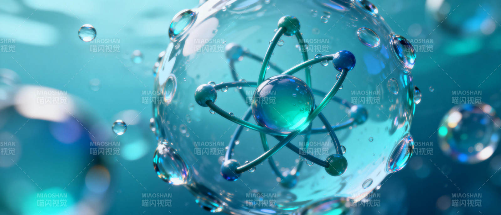 分子结构水滴图片