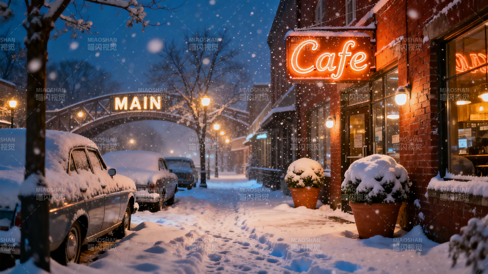 雪夜咖啡馆图片