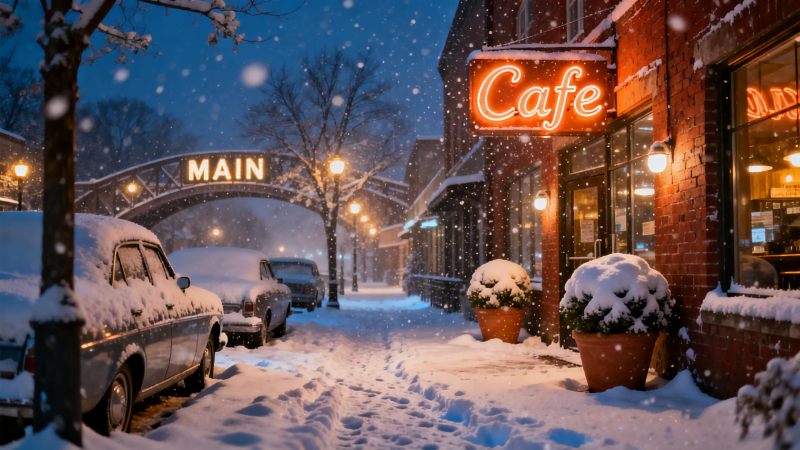 雪夜咖啡馆图片