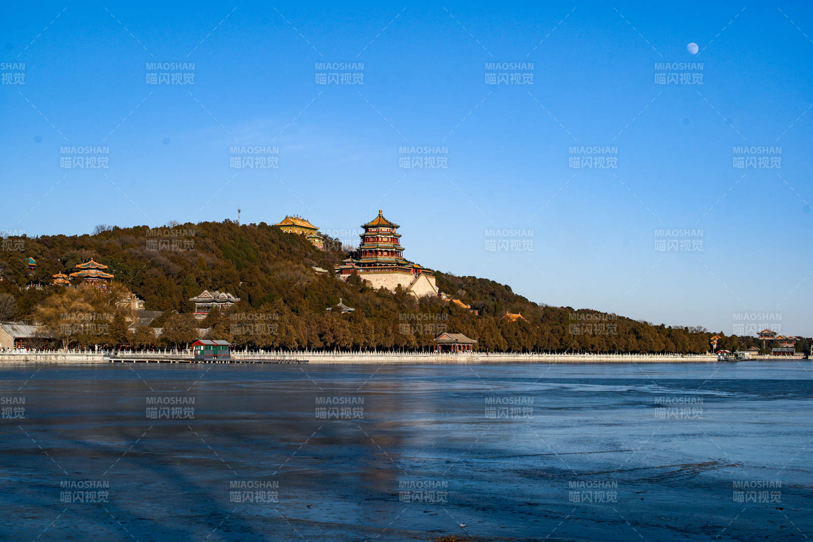 颐和园冬景图片