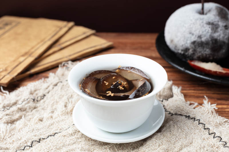 桂花冻梨茶图片