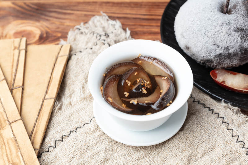 桂花冻梨茶图片