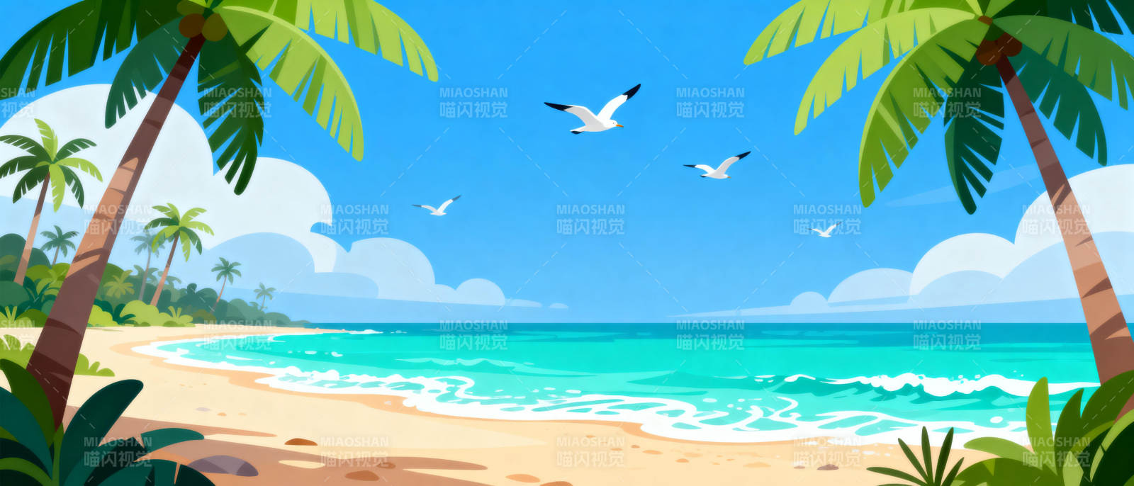 热带海滩风光图片