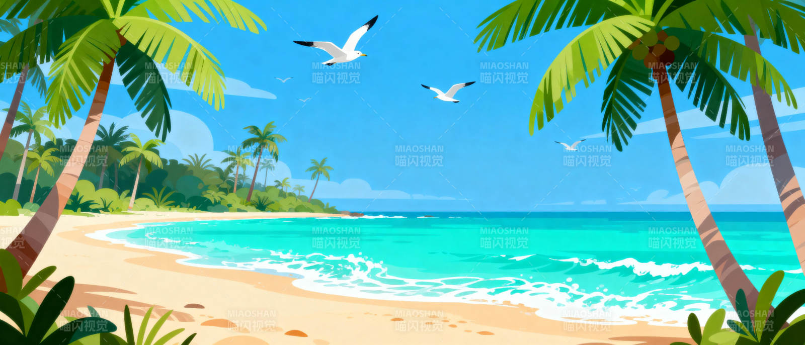热带海滩风光图片