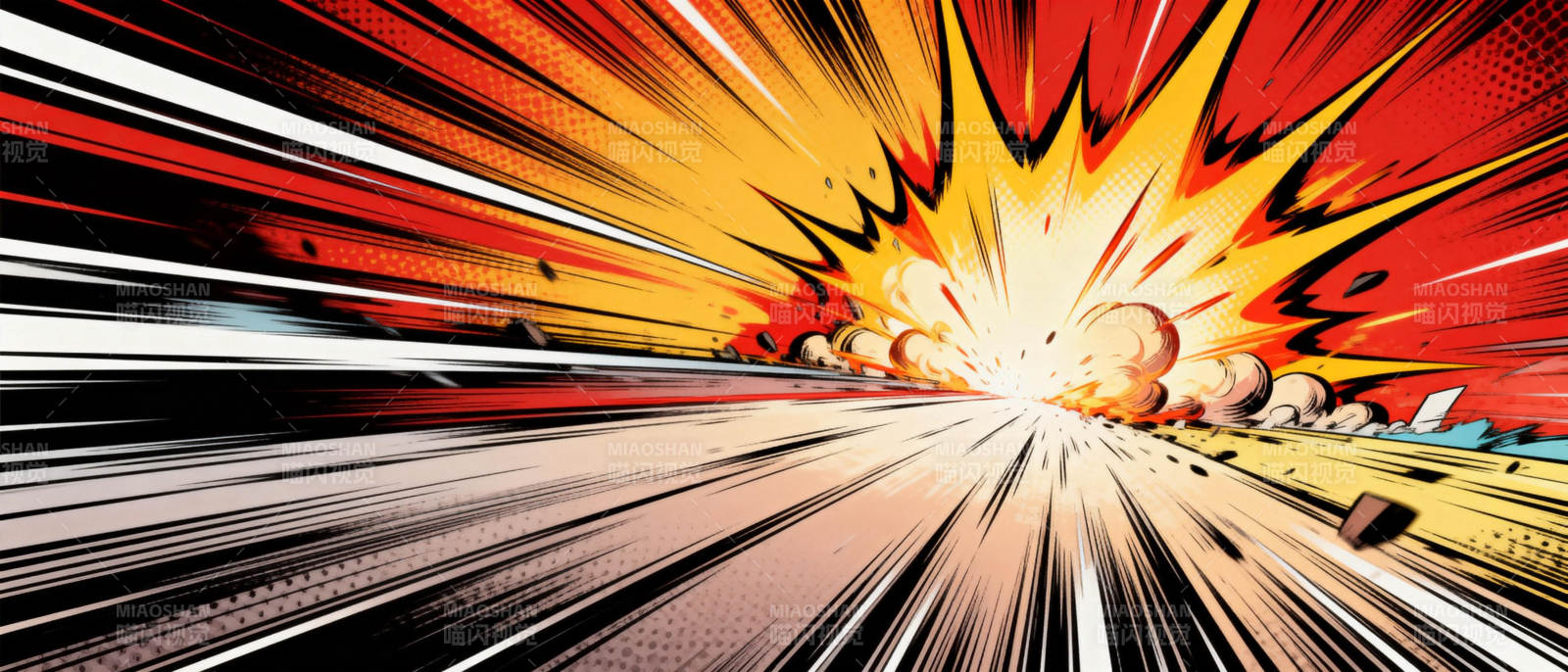 爆炸冲击波图片