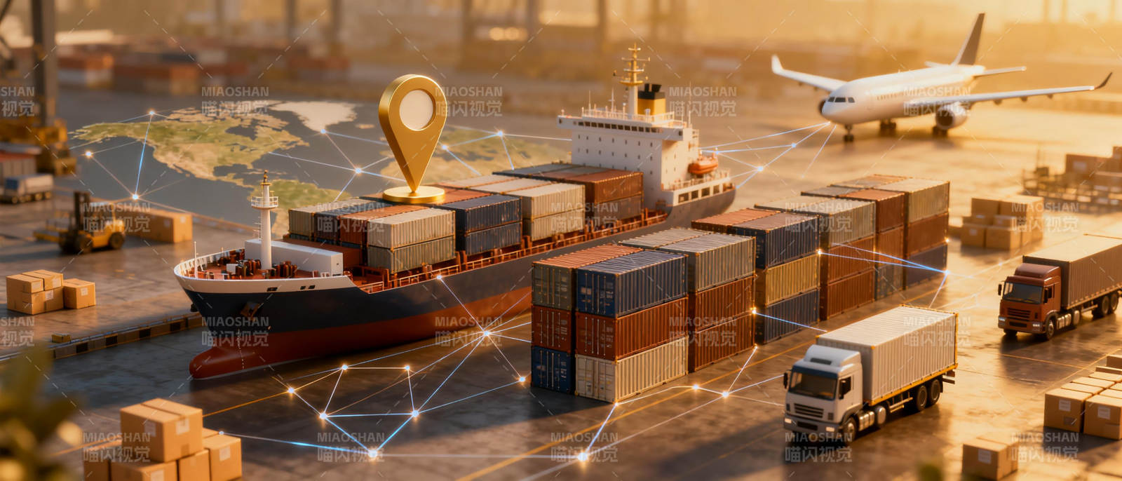 全球物流网络图片