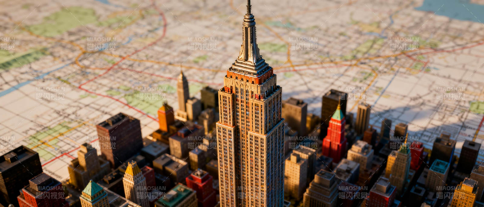 城市模型 帝国大厦图片