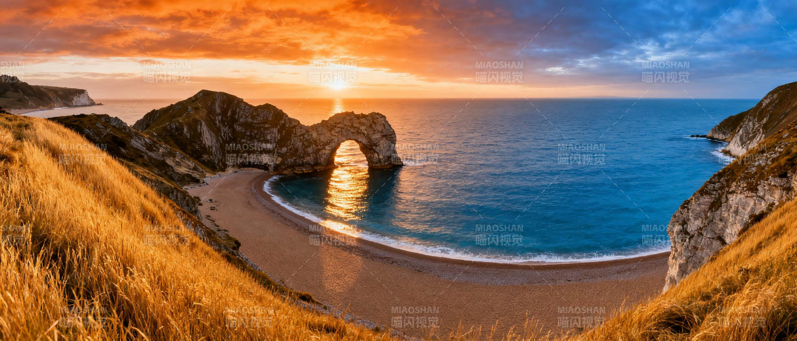 日落海拱奇景图片