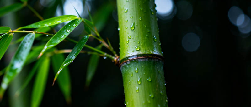 雨后翠竹滴水图片