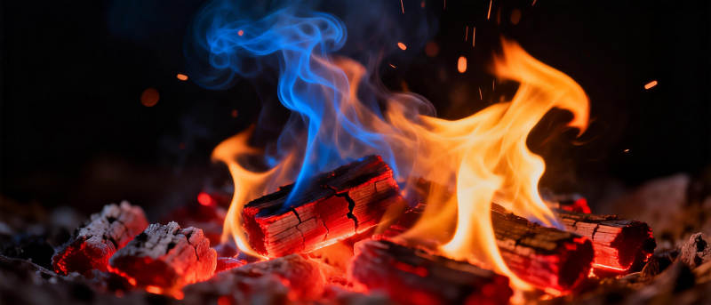 篝火燃烧图片