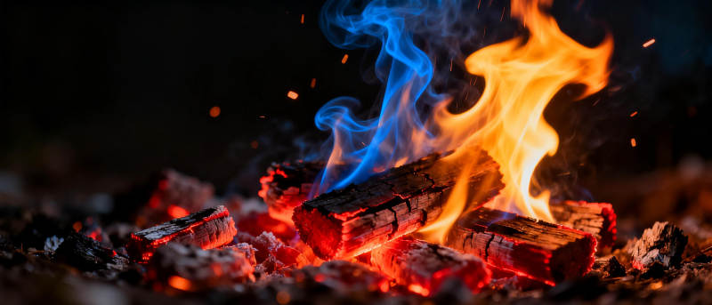 篝火燃烧图片