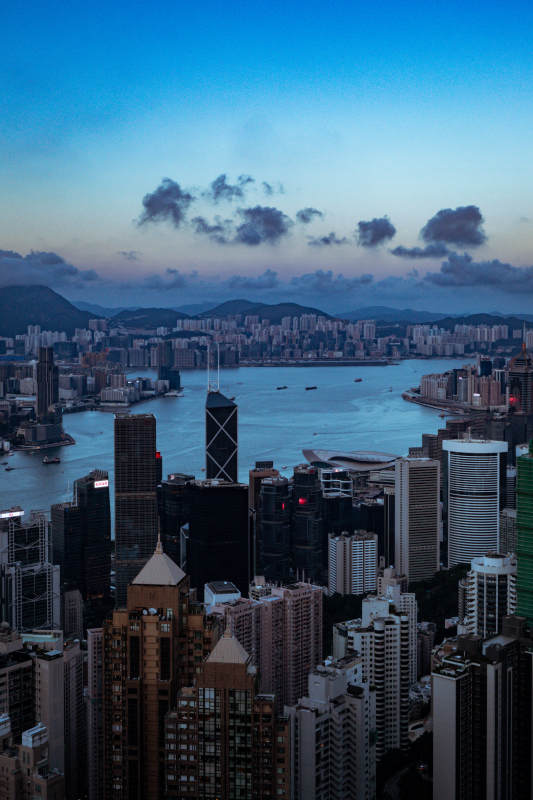 香港夜景天际线图片