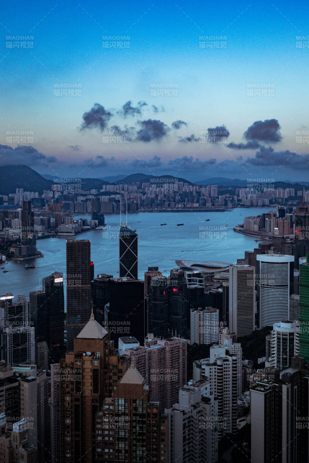 香港夜景天际线图片