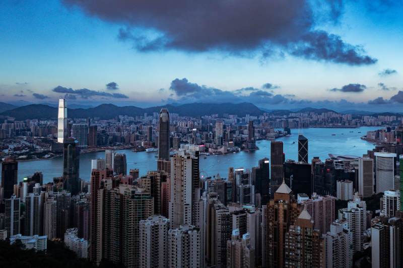 香港夜景璀璨图片