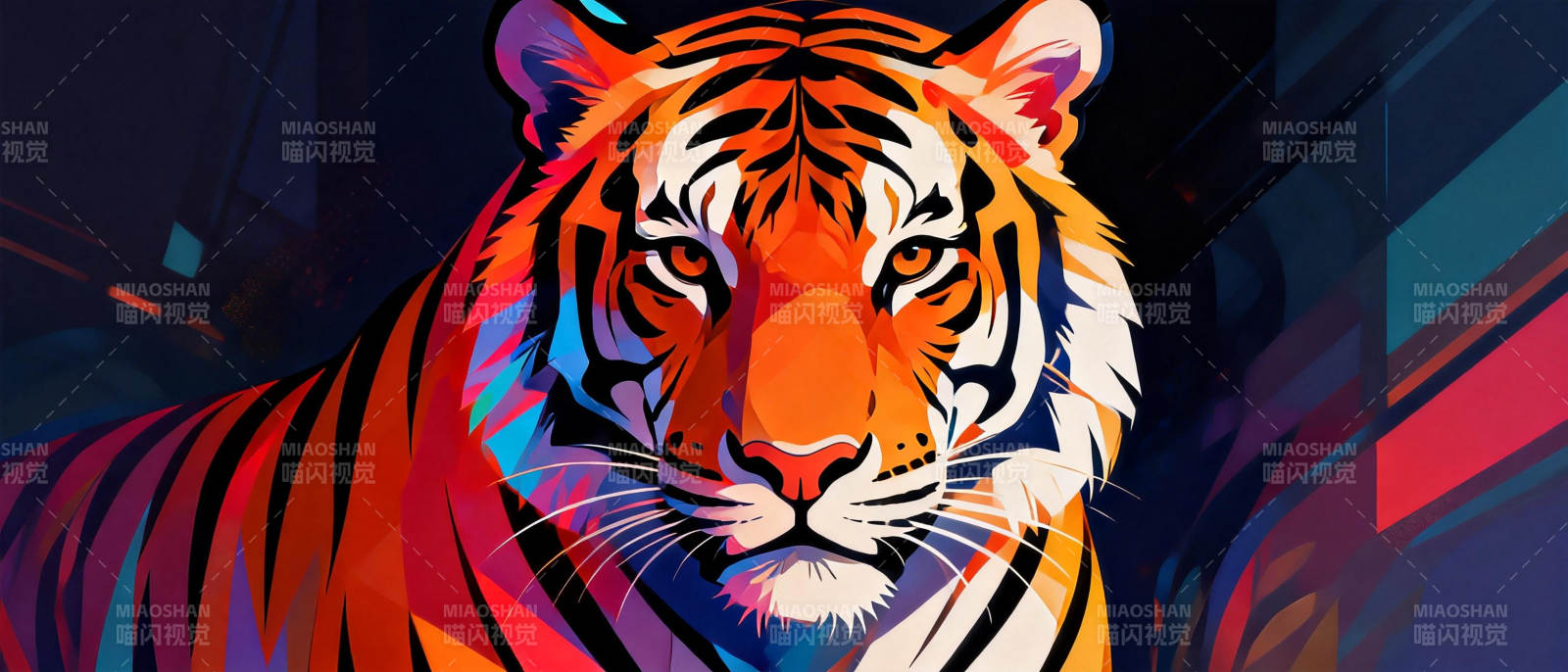 炫彩虎影图片