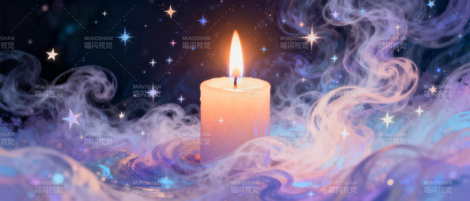 星夜烛光梦图片