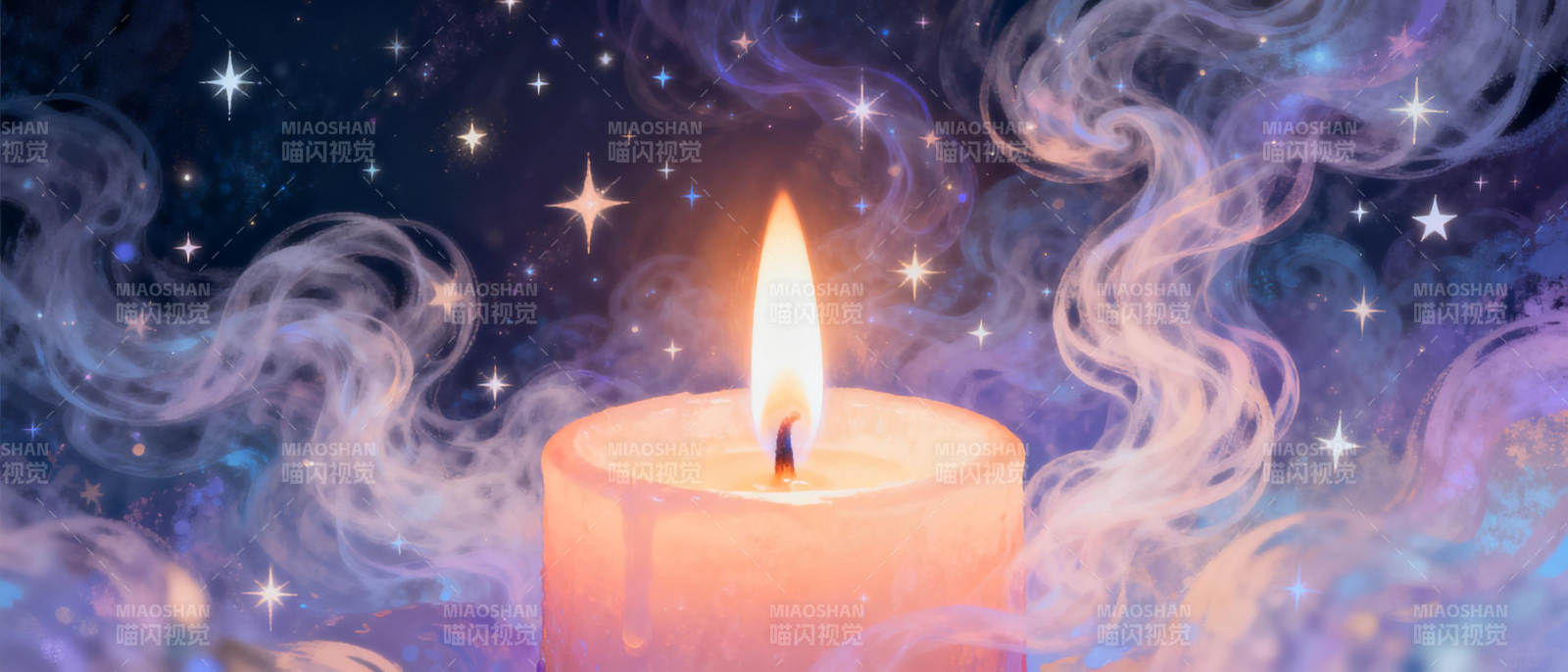 烛光星夜梦图片