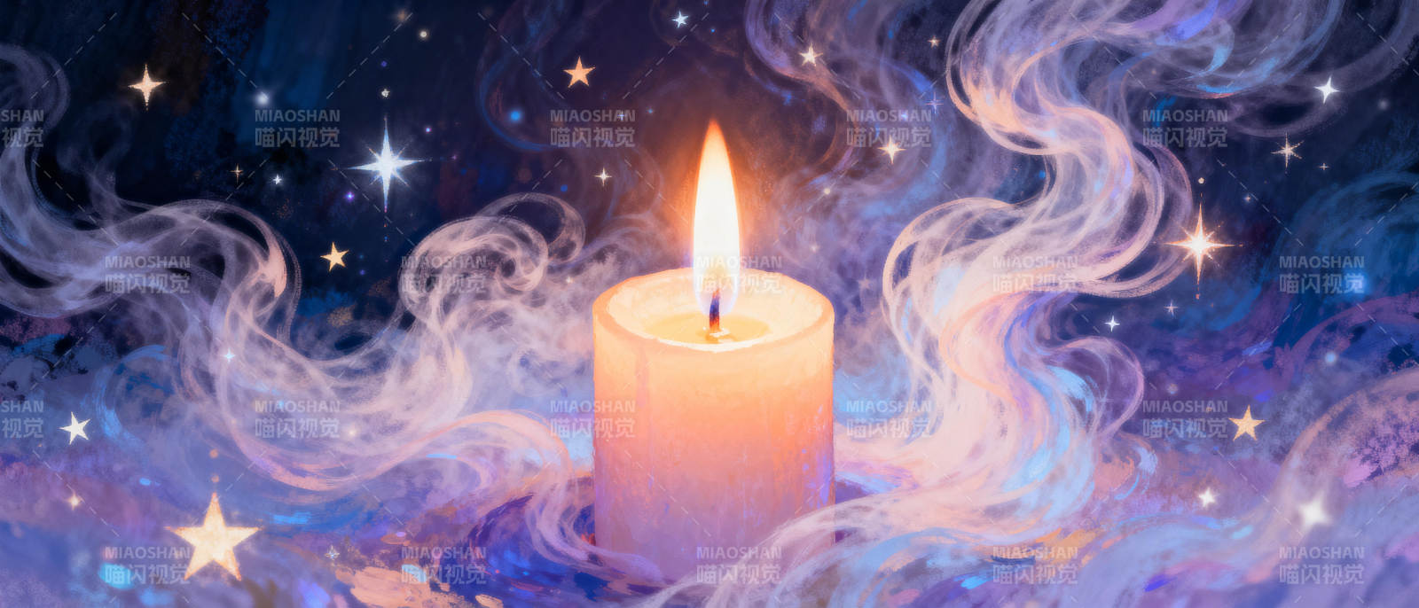 星夜烛光梦图片