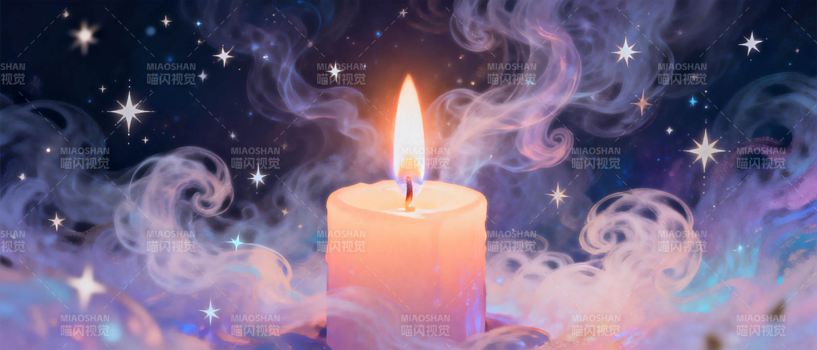 星夜烛光梦图片