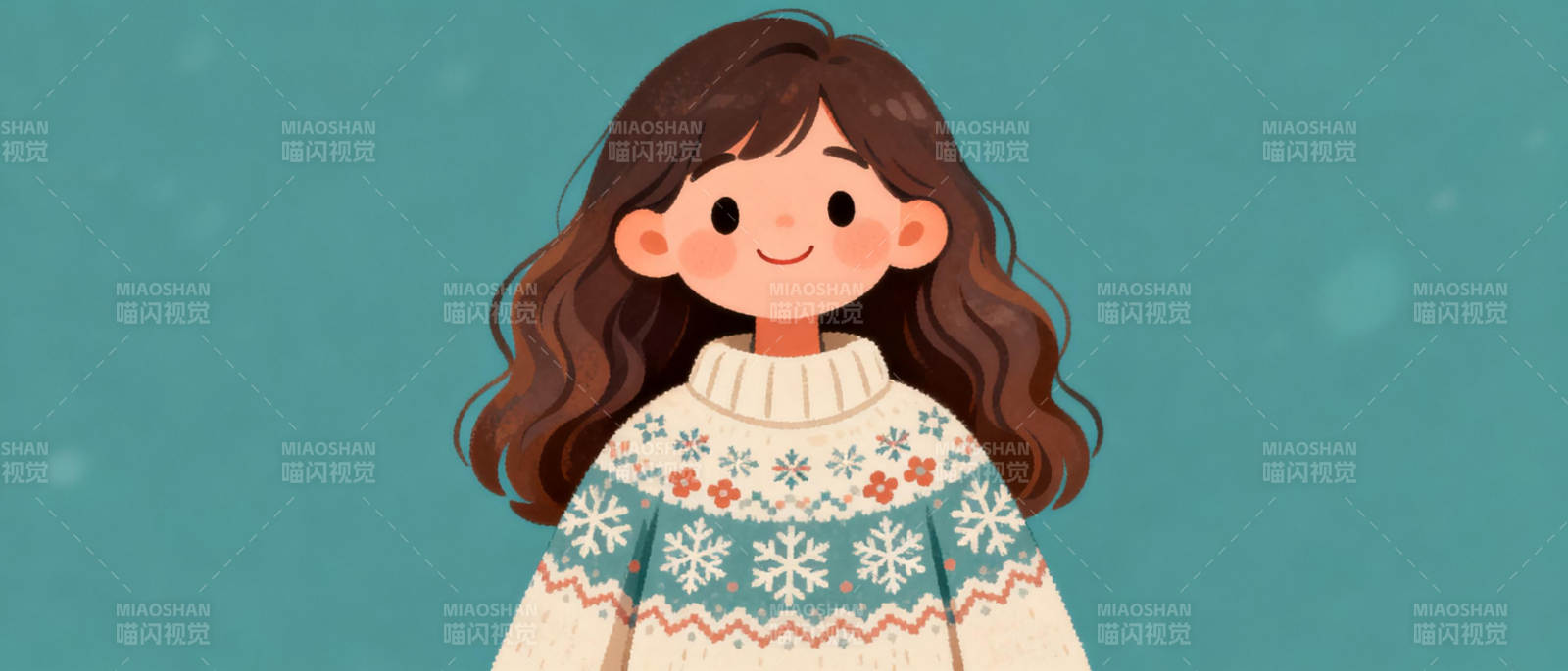 冬日温暖女孩图片