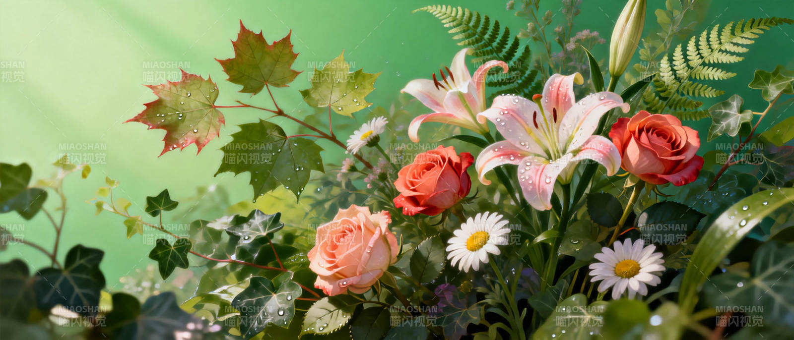 花丛中的自然美景图片