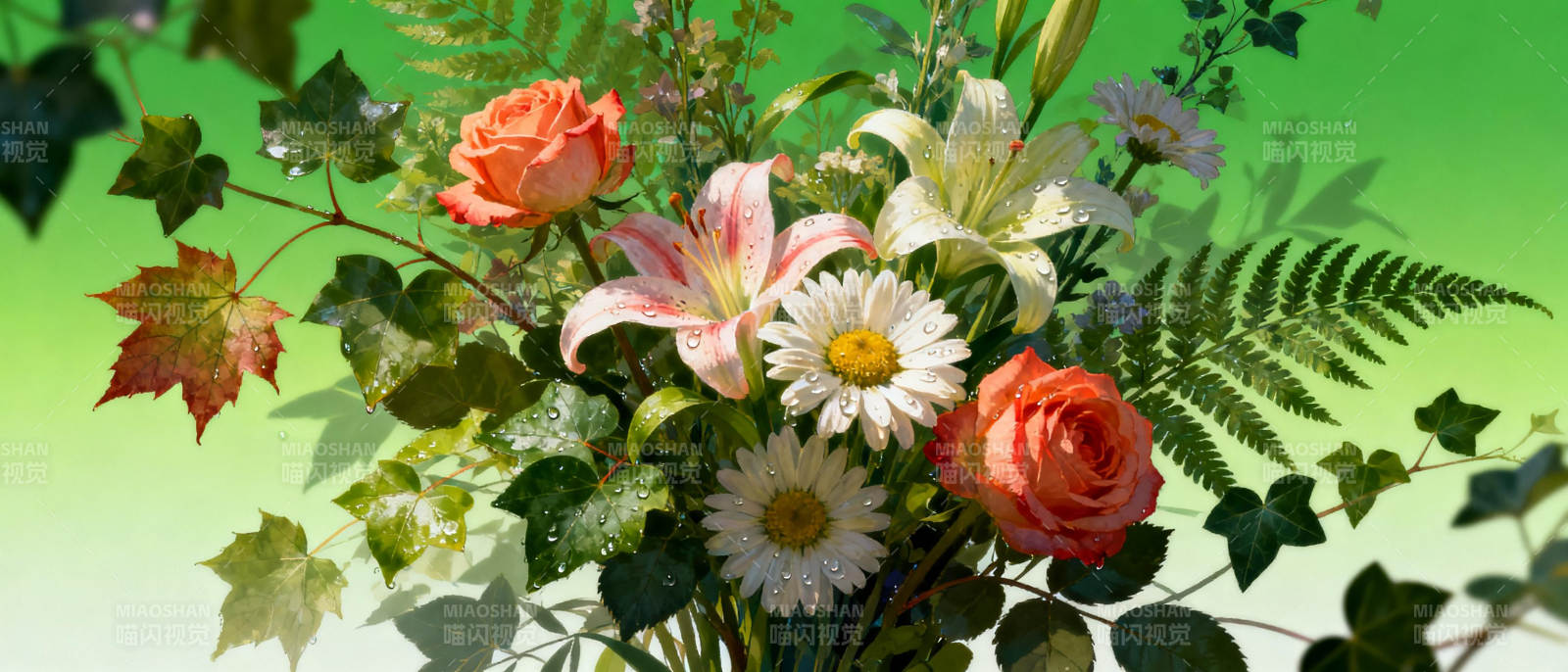 花束绽放 生机盎然图片