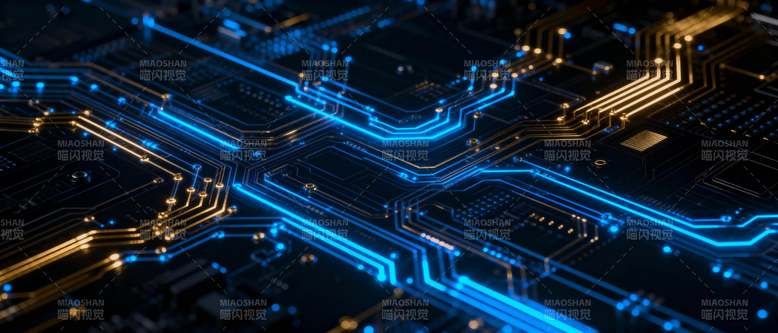 电路板科技光影图片