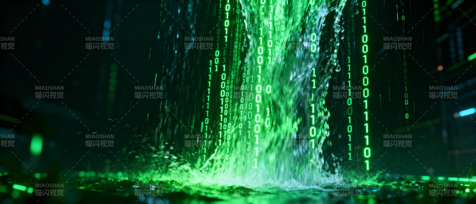 数字瀑布图片