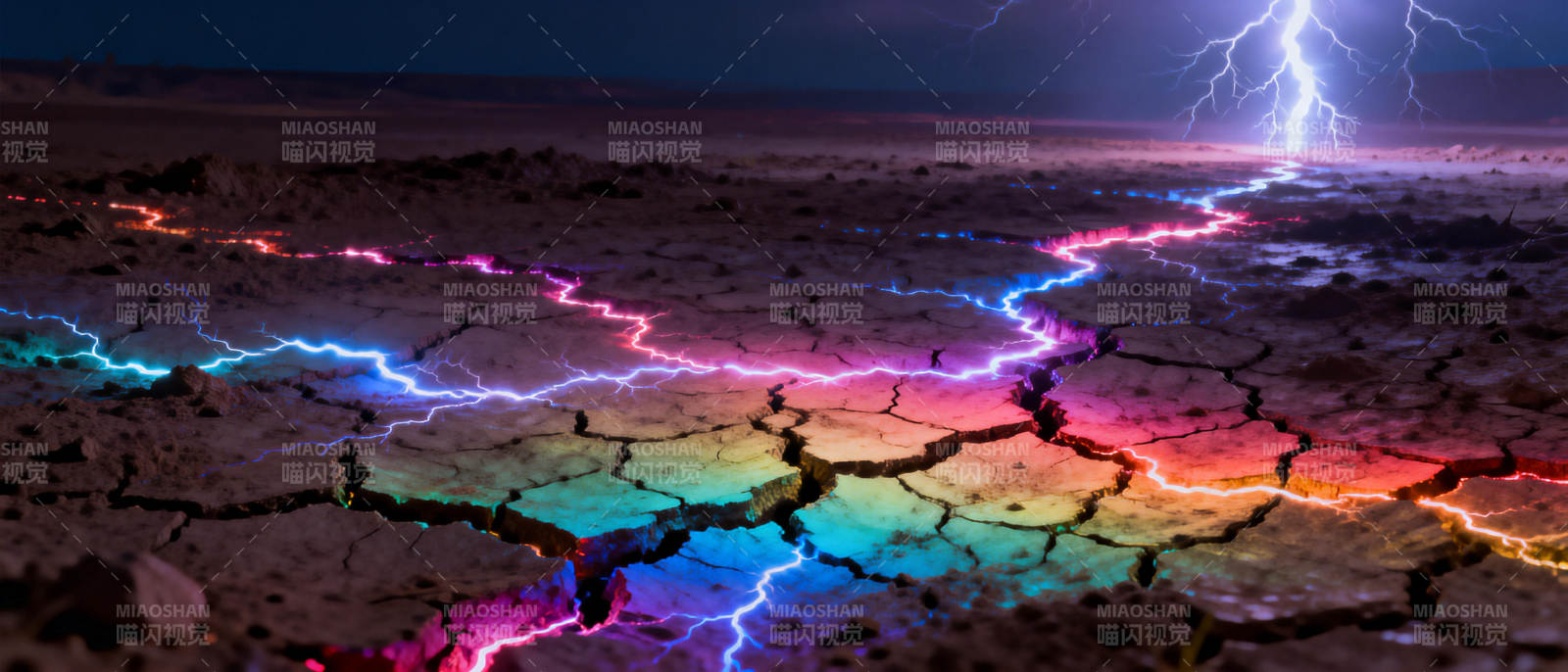 彩电裂地闪电图片