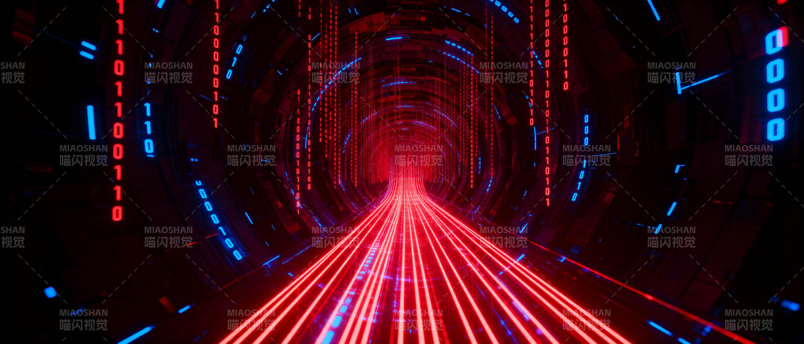 数字隧道光影图片