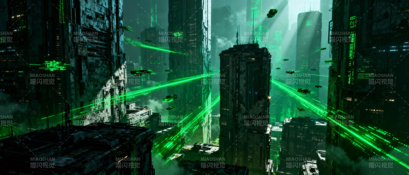 霓虹都市夜景图片